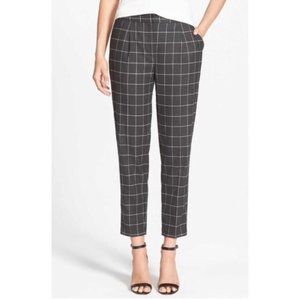 NWT Nordstrom's Trouve Charcoal Checked Trousers
